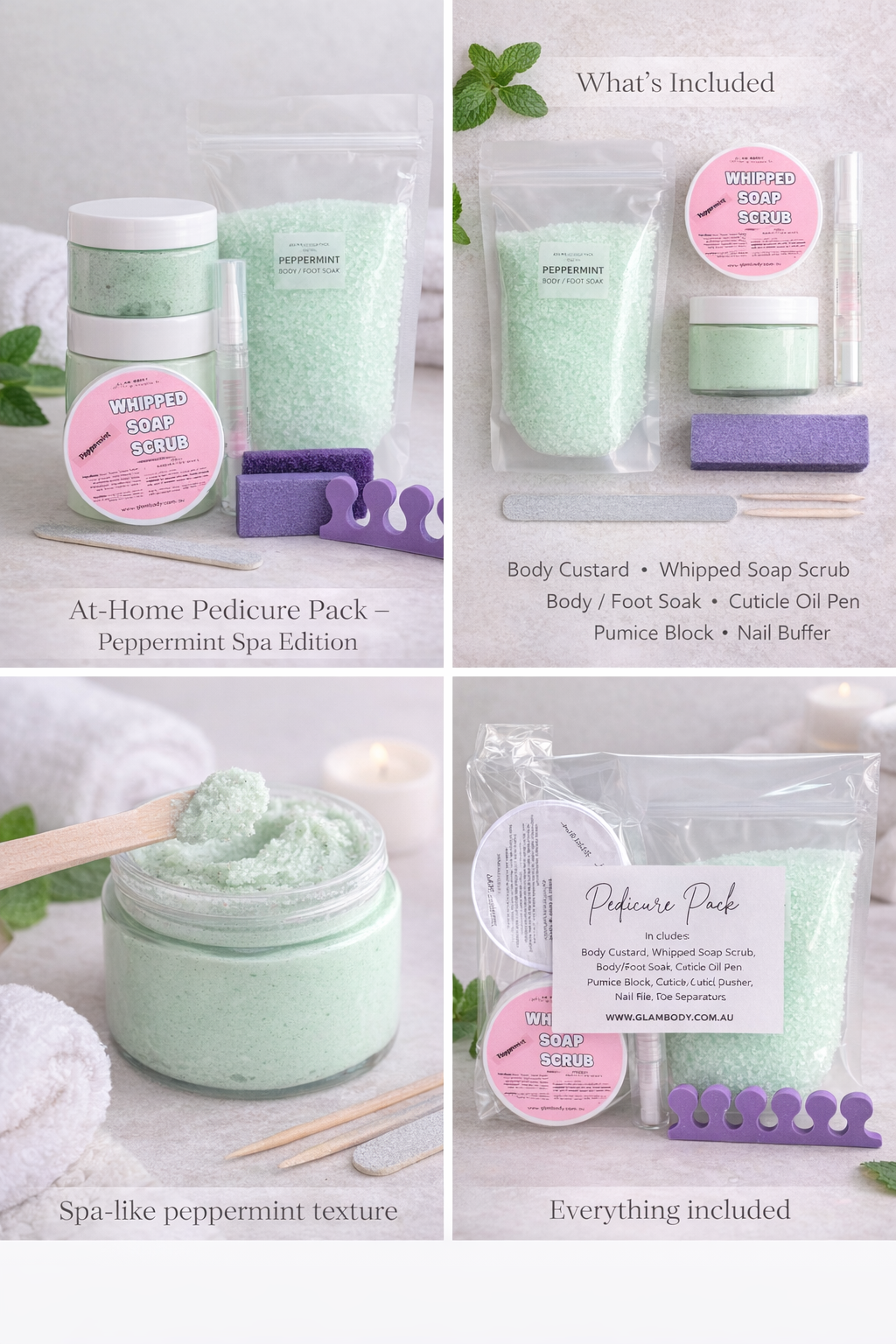At-Home Pedicure Pack – Peppermint Spa Edition