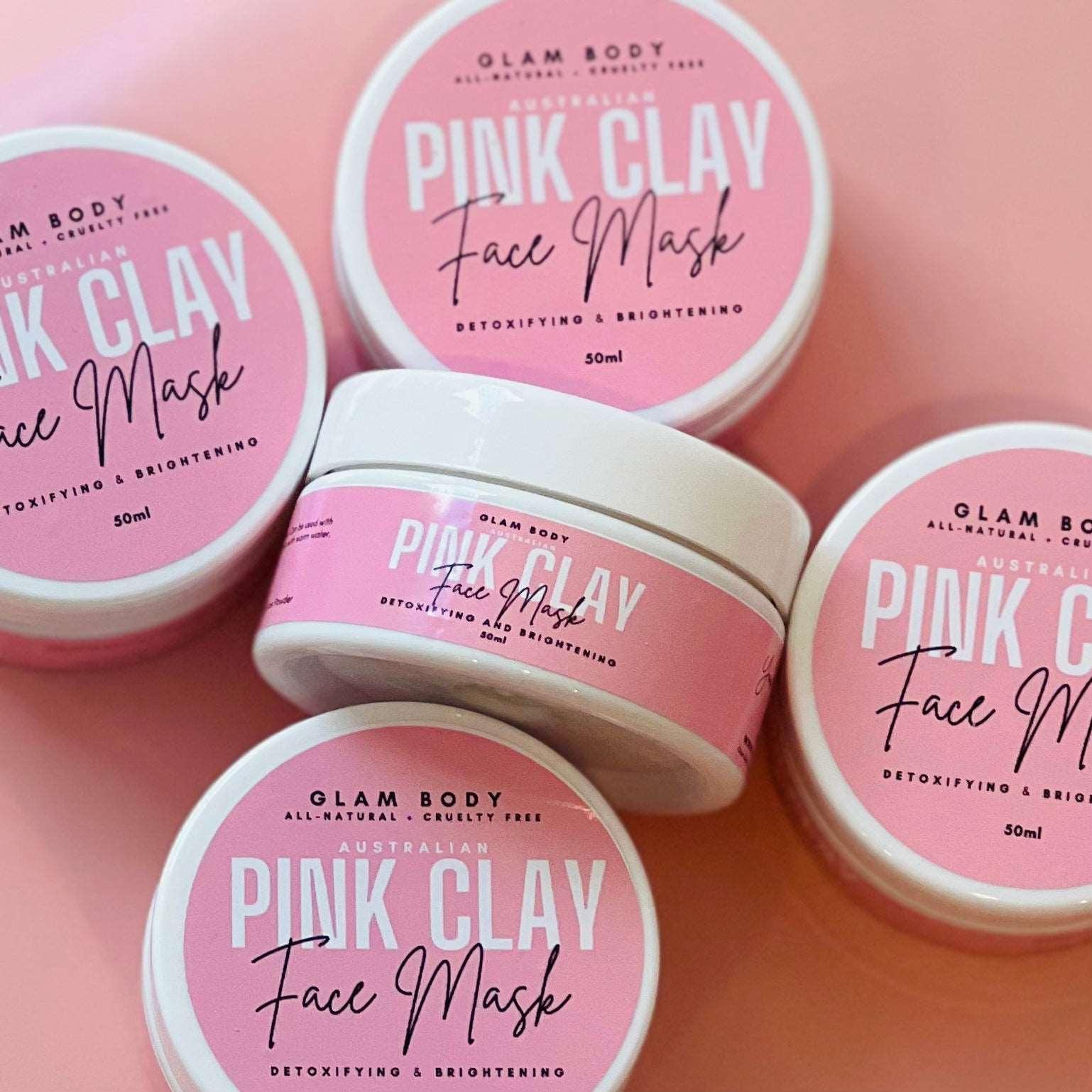 PINK CLAY FACE MASK - Glam Body