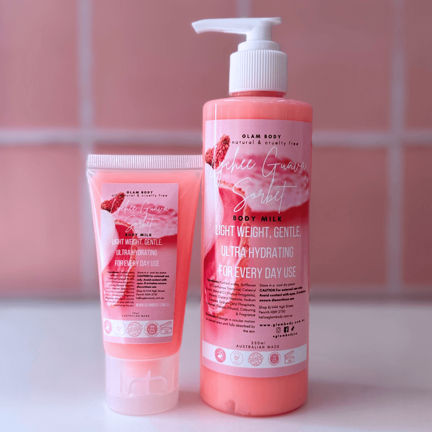 LYCHEE GUAVA SORBET BODY MILK - Glam Body