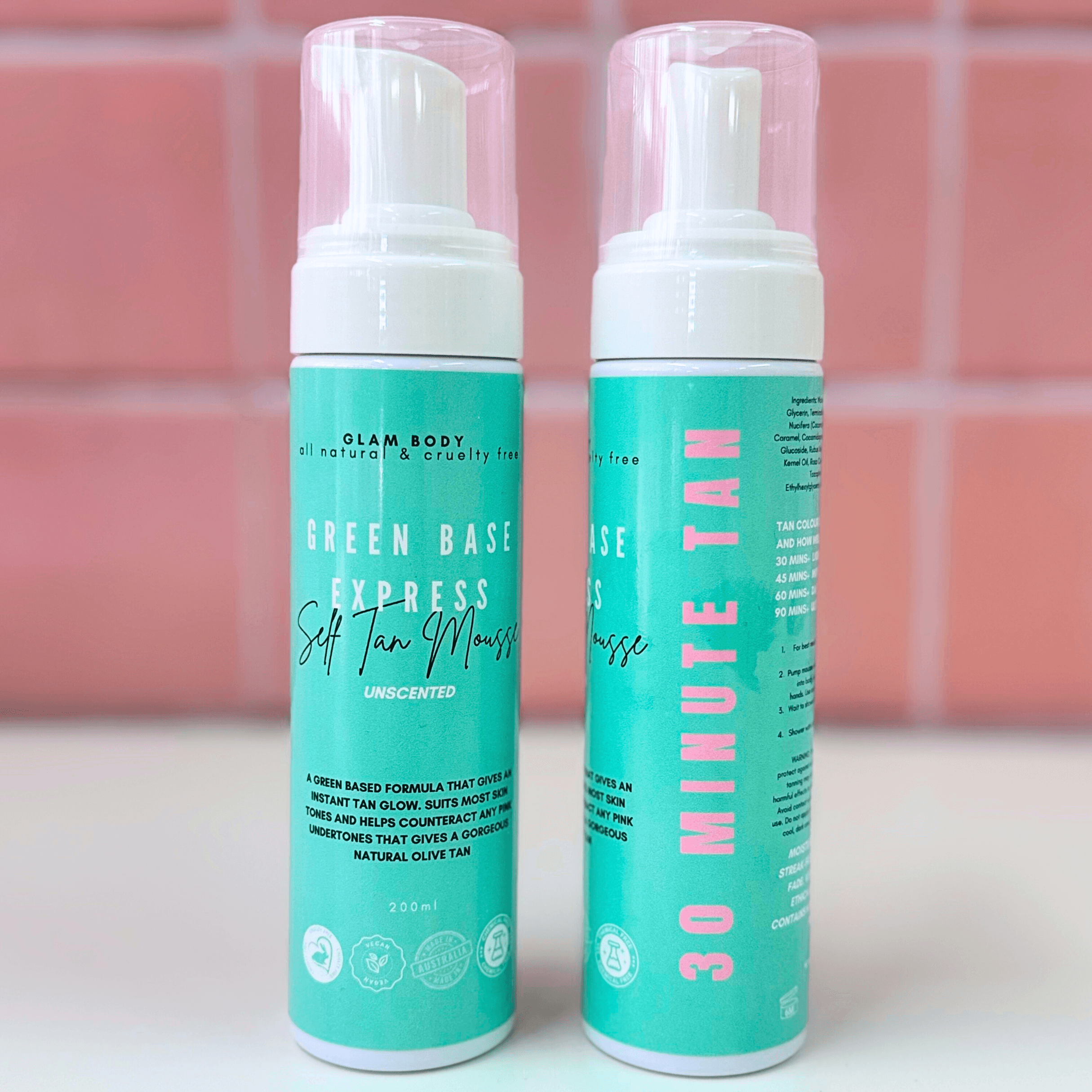 GREEN BASE 30 MIN EXPRESS SELF TANNING MOUSSE - Glam Body