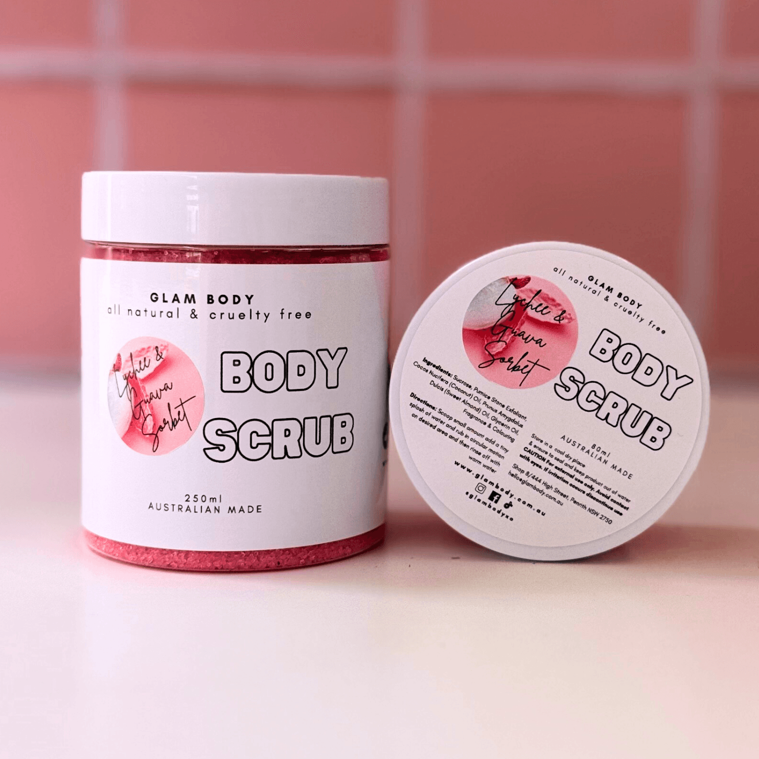 LYCHEE GUAVA SORBET BODY SCRUB - Glam Body