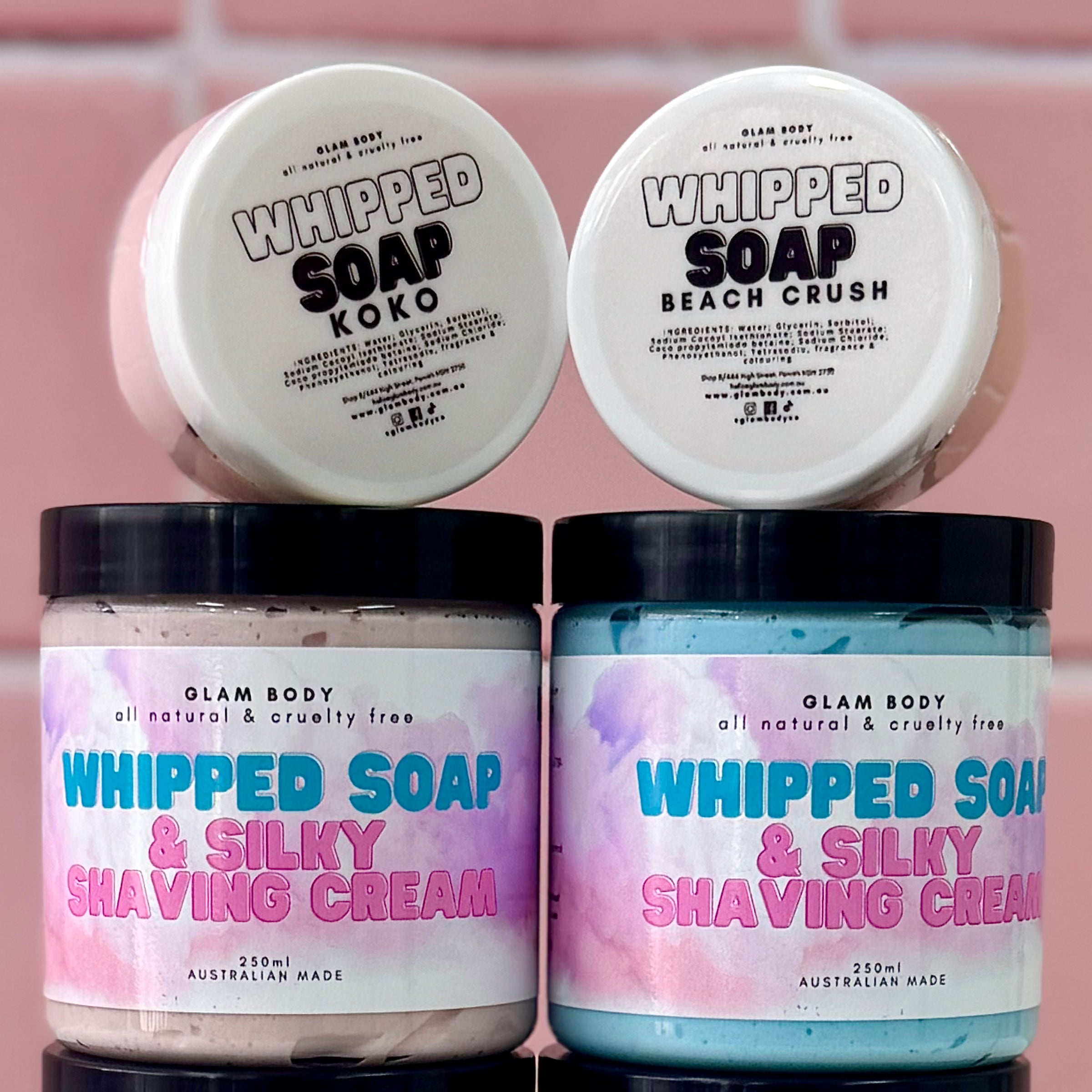 MINI SOFT WHIPPED SOAP & SILKY SHAVING CREAM - Glam Body