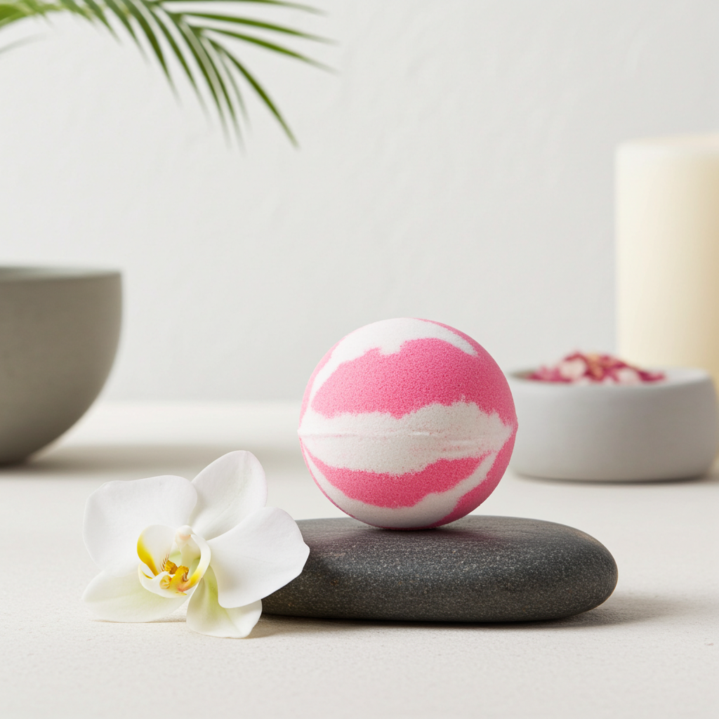 PINK APPLE & VANILLA BATH BOMB