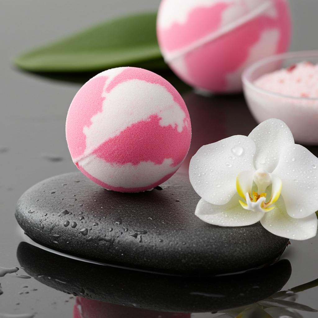 PINK APPLE & VANILLA BATH BOMB