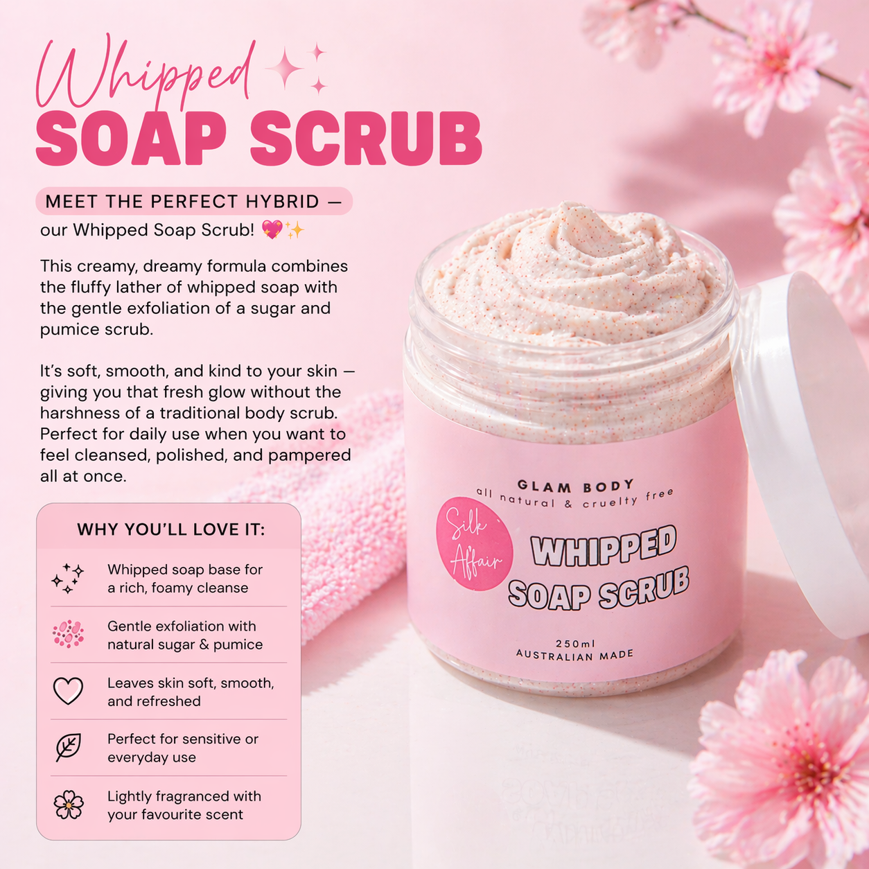 FREE LARGE WHIPPED SOAP SCRUB