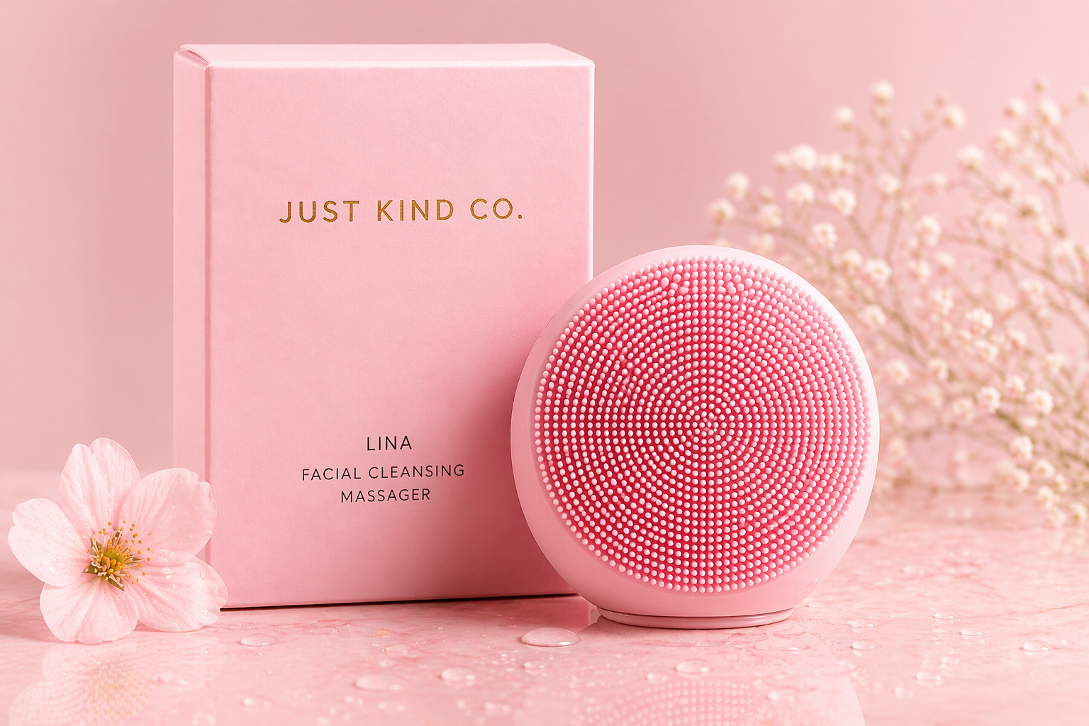 Facial Cleansing & Massage Device – LED Light Therapy Tool