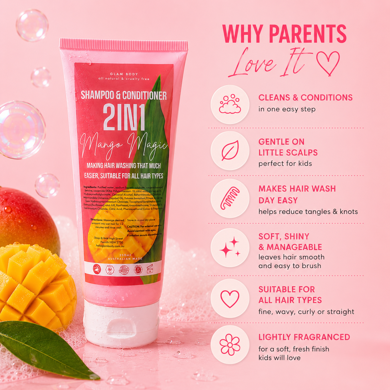 Kids 2-in-1 Shampoo & Conditioner – No More Tangles