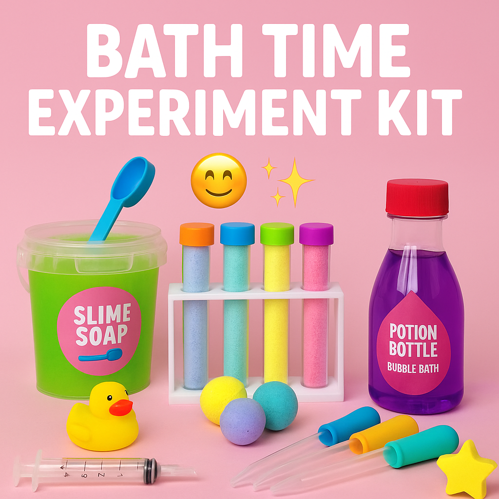 BATH TIME EXPERIMENT KIT – Kids Bath Fun Set | Glam Body