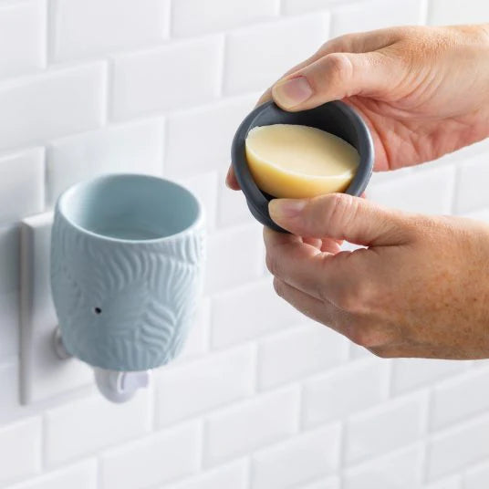 Ocean Palm Flip Dish Wax Melt Burner – Coastal Calm for Small Spaces