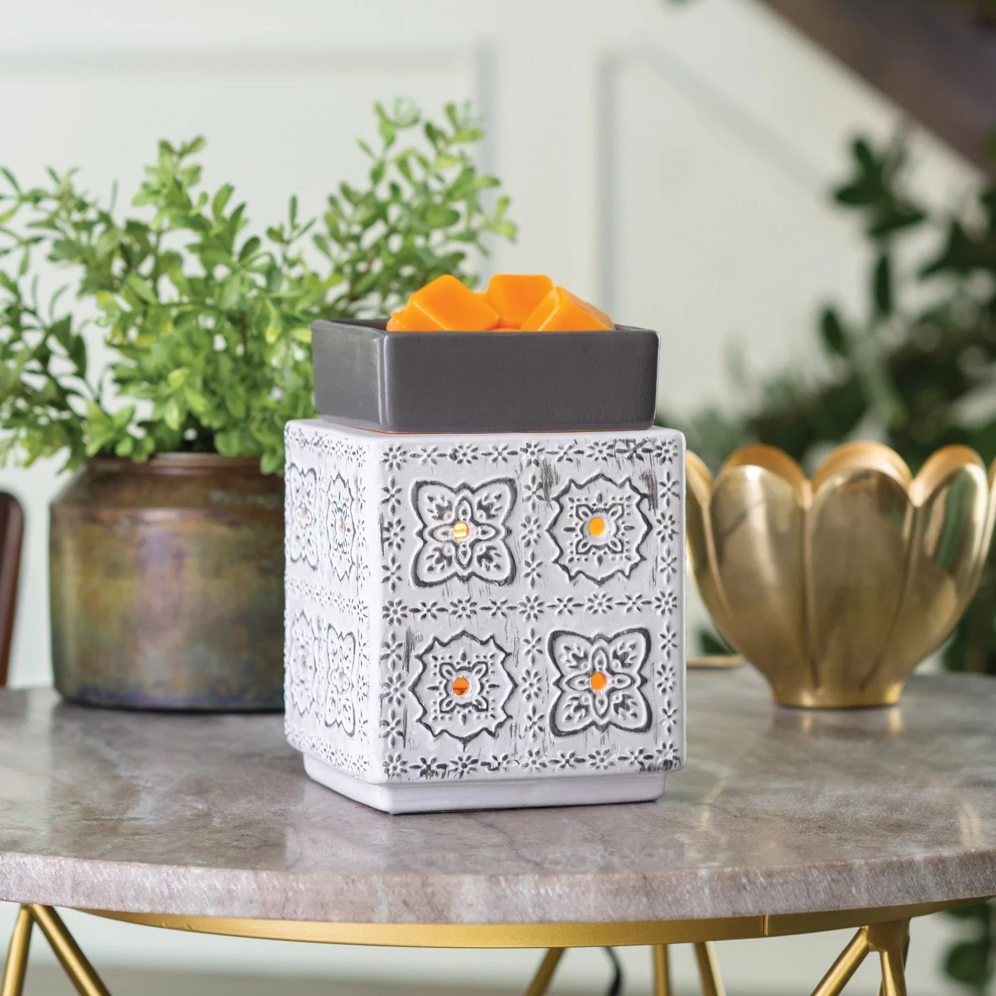 Modern Cottage Illumination Wax Melt Burner – Farmhouse Style & Soft Glow