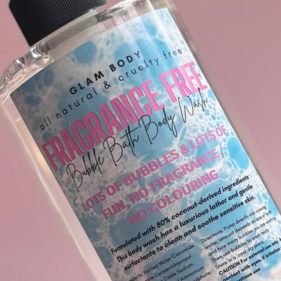 FRAGRANCE FREE BUBBLE BATH BODY WASH - Glam Body