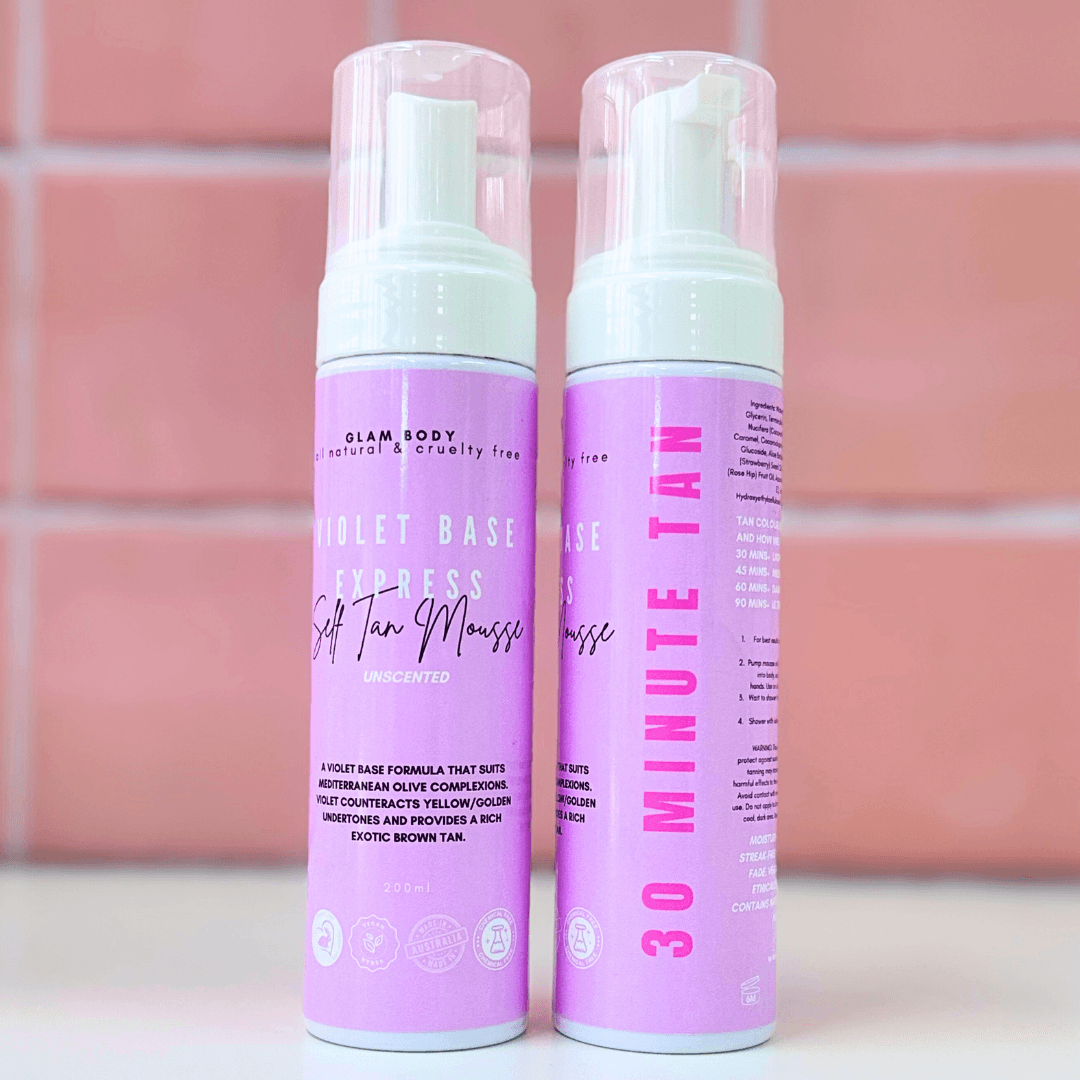 VIOLET BASE 30 MIN EXPRESS SELF TANNING MOUSSE - Glam Body
