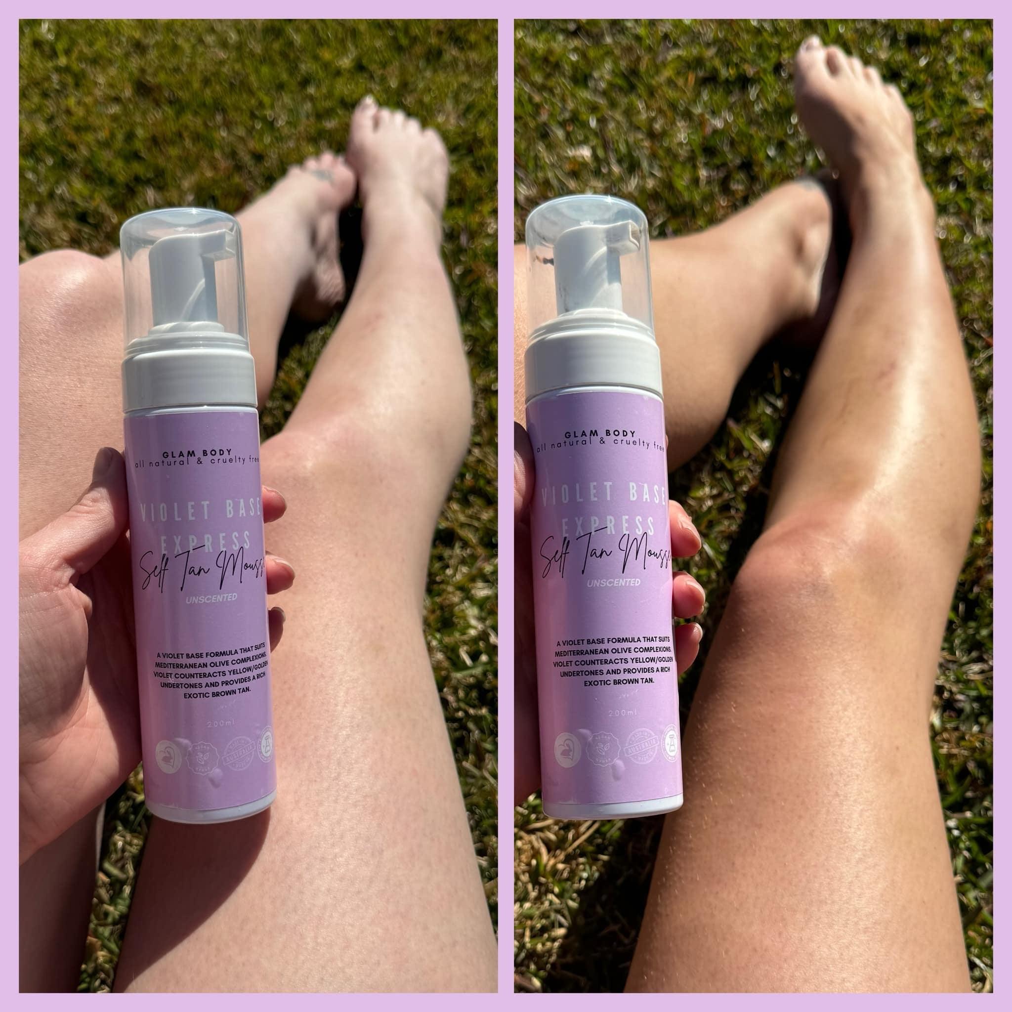 VIOLET BASE 30 MIN EXPRESS SELF TANNING MOUSSE - Glam Body