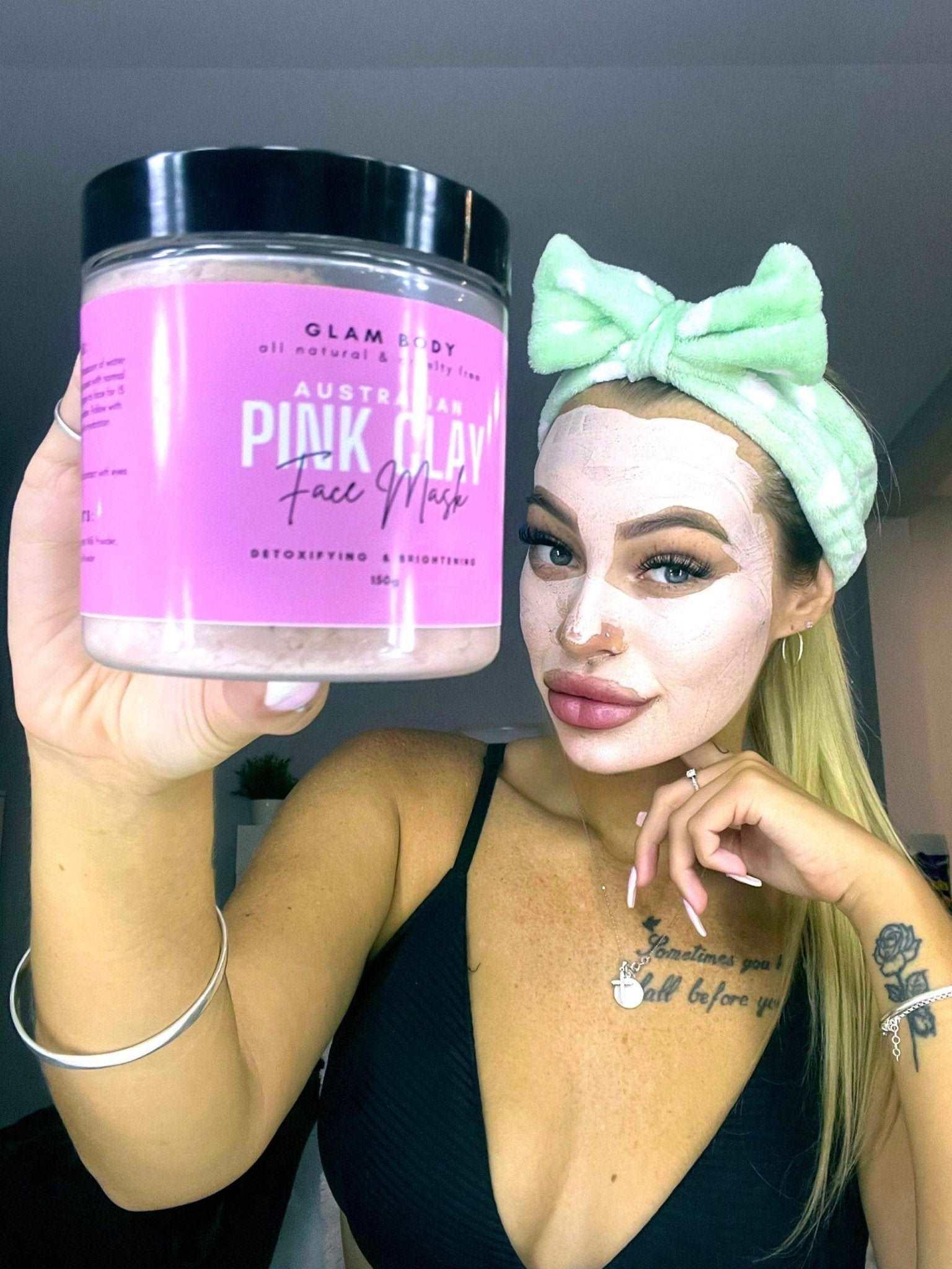 PINK CLAY FACE MASK - Glam Body